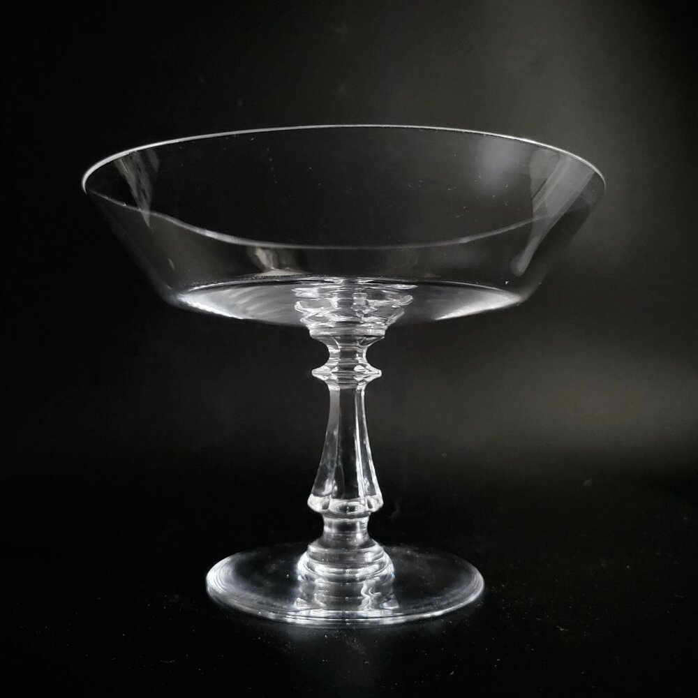 Vintage Val St Lambert Crystal Concerto Glass Compote Pedestal Bowl